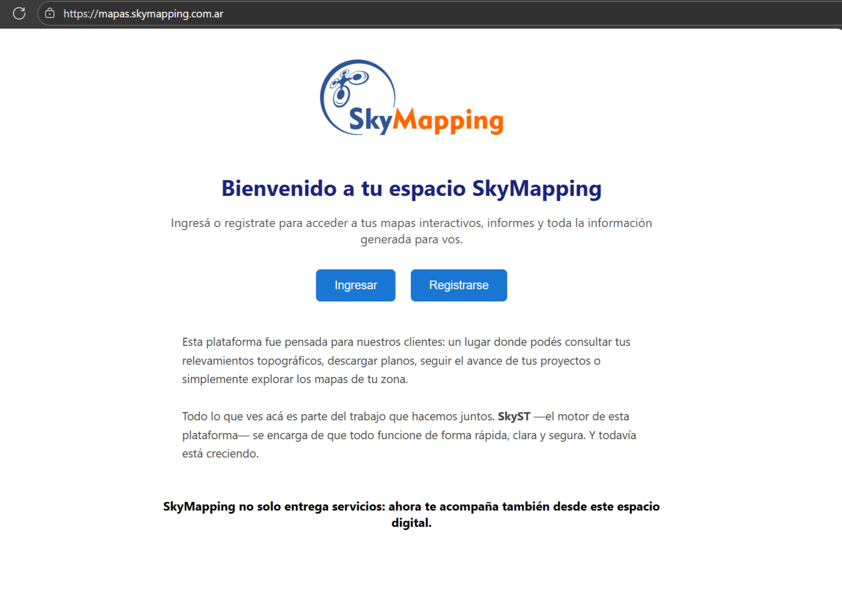 Vista 1 plataforma SkyMapping